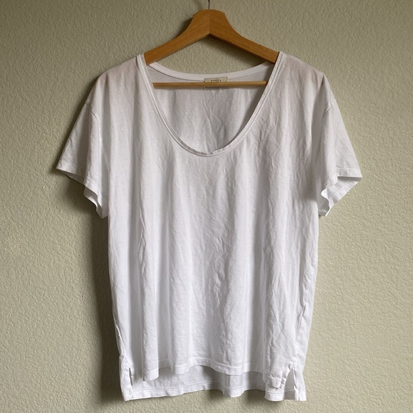 AYR All U Tee Scoop Neck Short Sleeve Basic Solid White Size Large - Picture 3 of 11